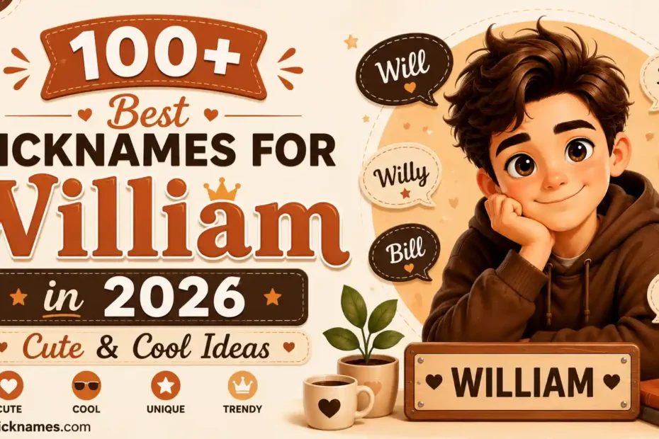 100+ Best Nicknames for William in 2026 Cute & Cool Ideas
