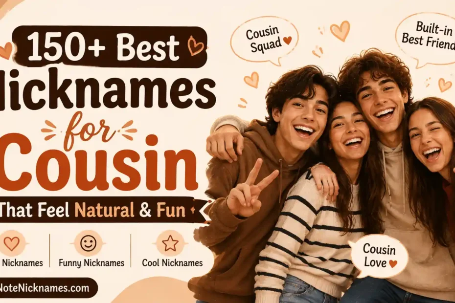 150+ Best Nicknames for Cousin That Feel Natural & Fun