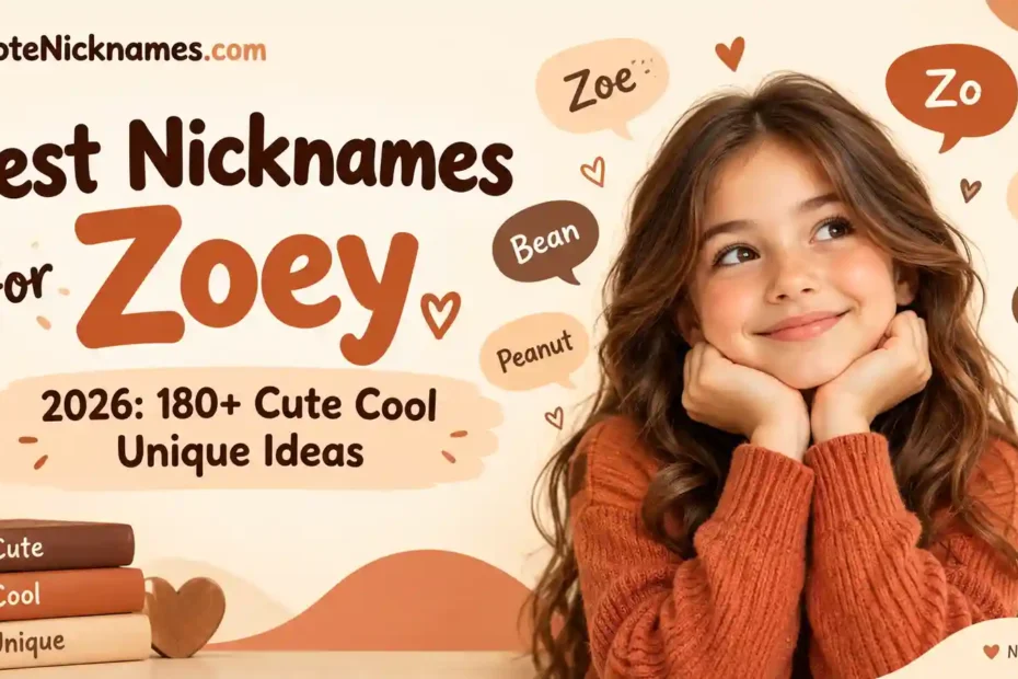 Best Nicknames for Zoey 2026 180+ Cute Cool Unique Ideas