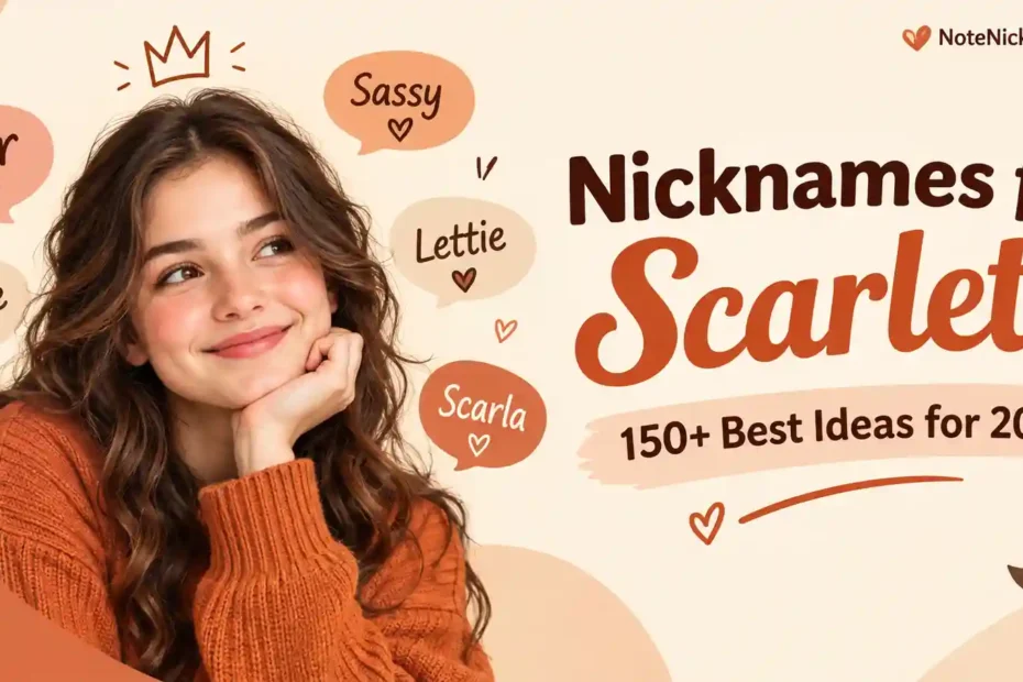 Nicknames for Scarlett 150+ Best Ideas for 2026