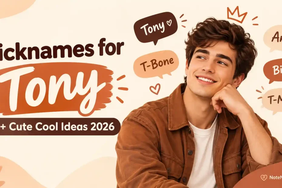 Nicknames for Tony 150+ Cute Cool Ideas 2026