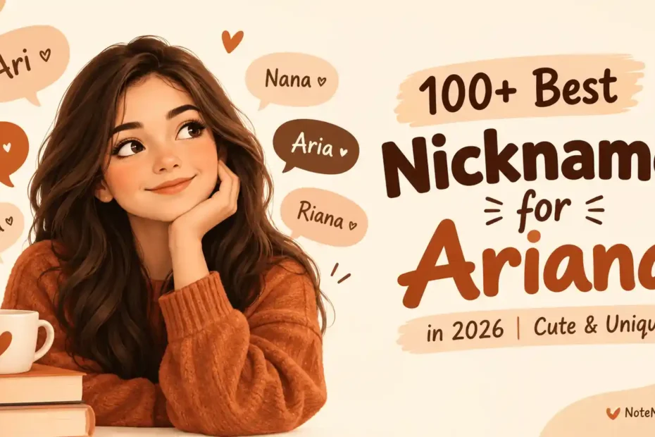 100+ Best Nicknames for Ariana in 2026 Cute & Unique