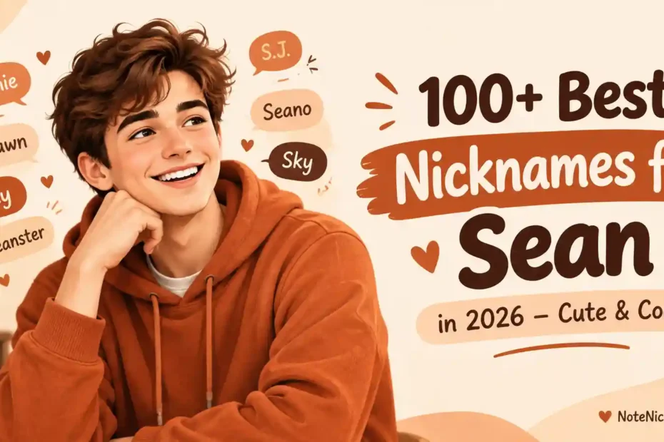 100+ Best Nicknames for Sean in 2026 – Cute & Cool
