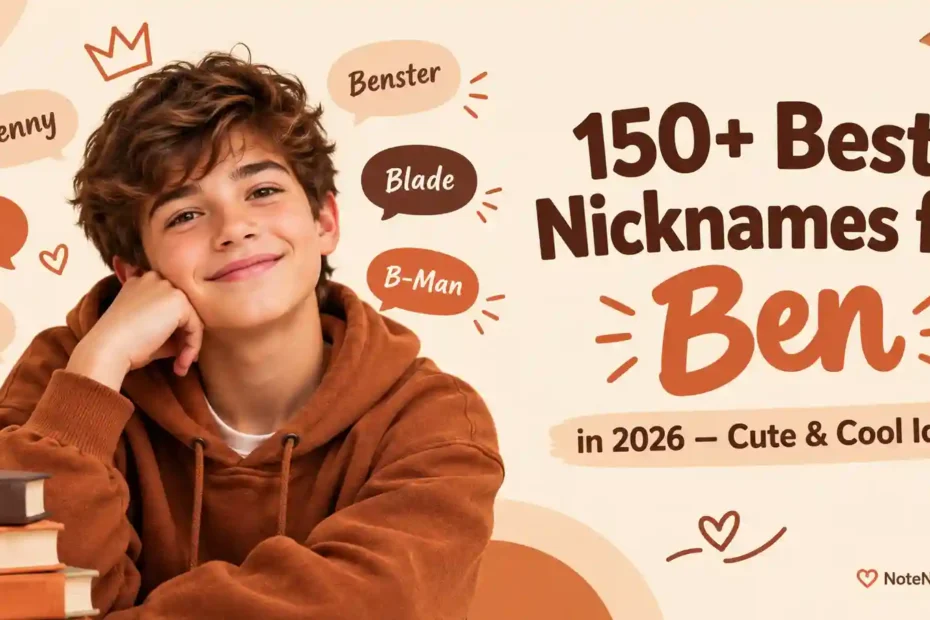 150+ Best Nicknames for Ben in 2026 – Cute & Cool Ideas