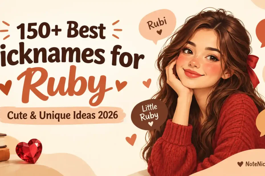 150+ Best Nicknames for Ruby – Cute & Unique Ideas 2026