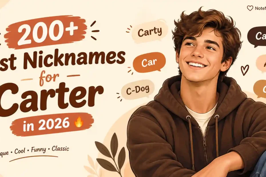 200+ Best Nicknames for Carter in 2026 🔥