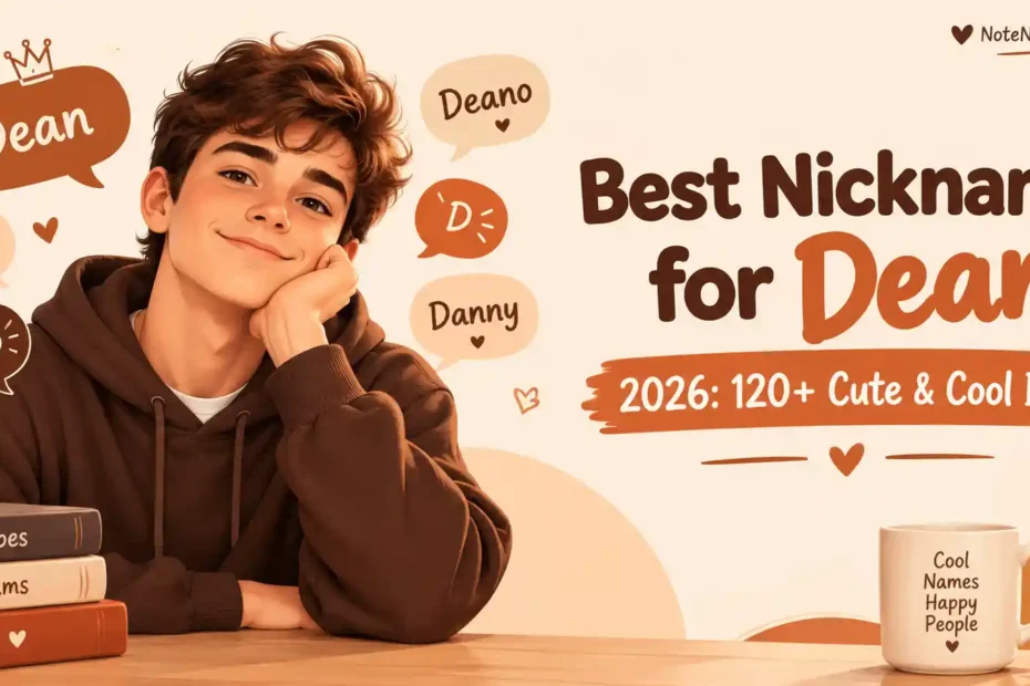 Best Nicknames for Dean 2026 120+ Cute & Cool Ideas