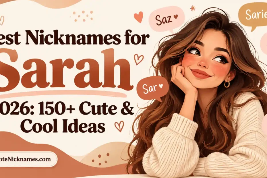 Best Nicknames for Sarah 2026 150+ Cute & Cool Ideas