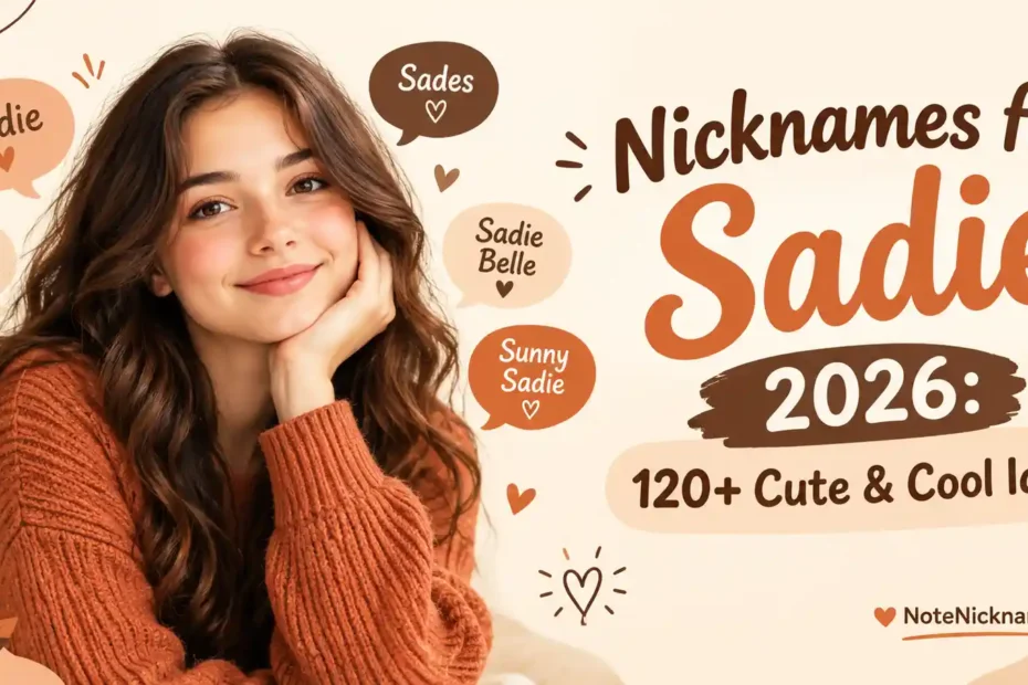 Nicknames for Sadie 2026 120+ Cute & Cool Ideas